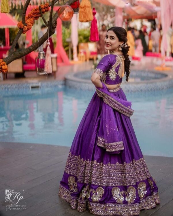 Xomantic Fashion Womens Semi Stitched Lehnega Choli - Image 3